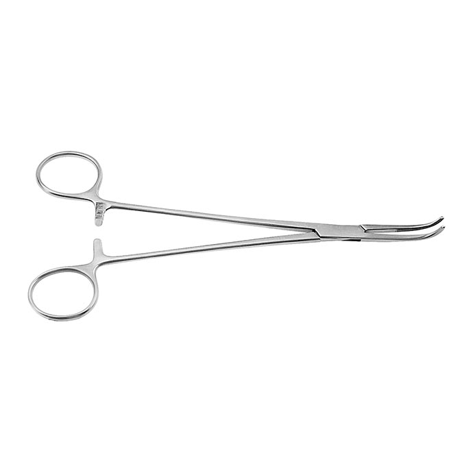 OVERHOLT-GEISSENDOERFER Затискач дисекційний; №5; зігнутий; із зубчиками; 21,5см. Tontarra Medizintechnik GmbH